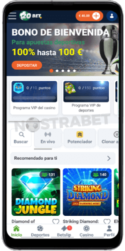 20bet versión móvil