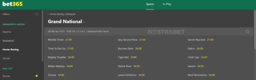 bet365 grand national betting