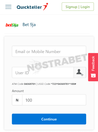 bet9ja quickteller deposit