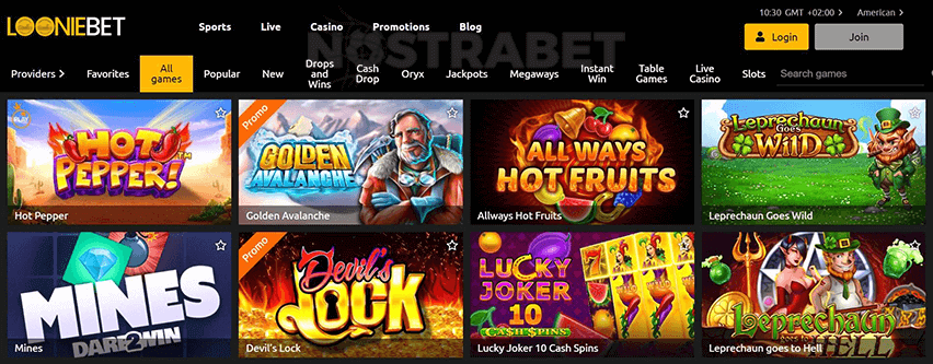 LoonieBet Canada Casino Games