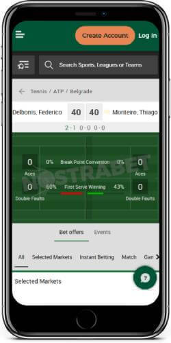 Mr Green mobile live betting