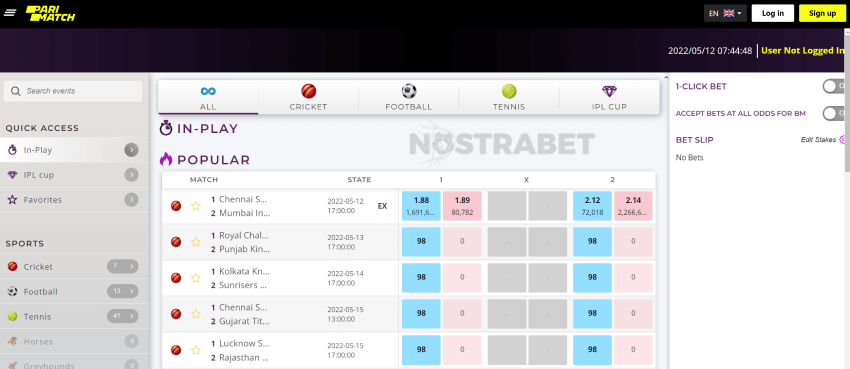 parimatch betting exchange india