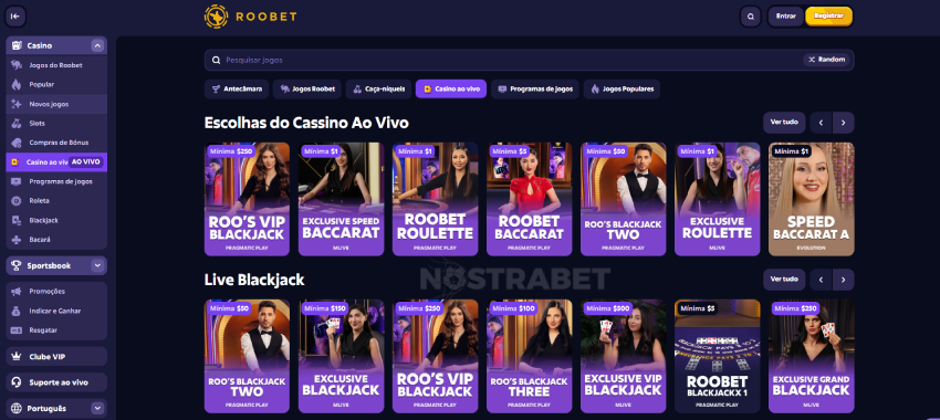 roobet casino ao vivo